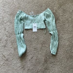 Womens off the shoulder crop top